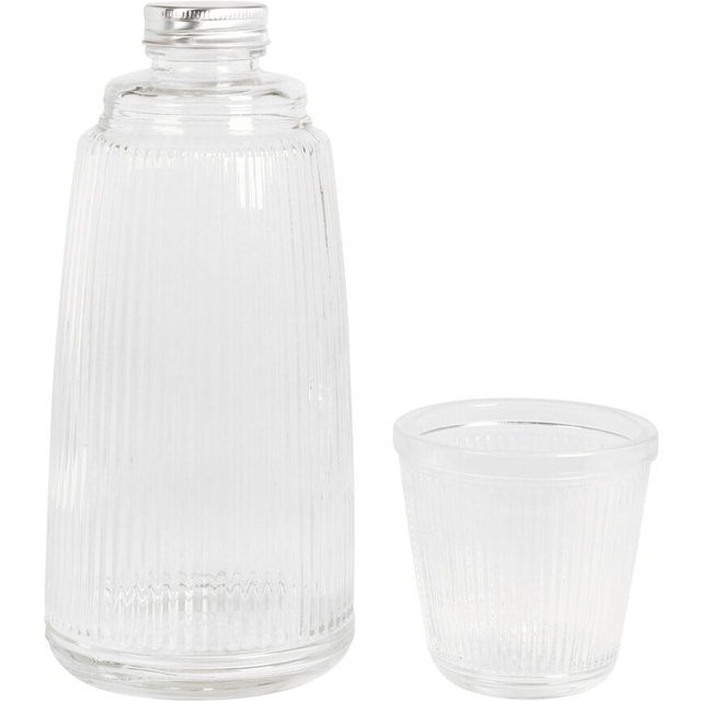 Sticla cu capac filetat si pahar, sticla, 1000 ml