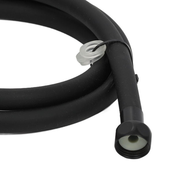 Furtun pentru dus, negru, PVC, 150 cm, 1/2
