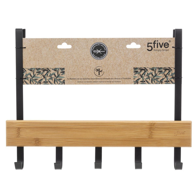 Umeraș pentru ușă baie, 5 cârlige