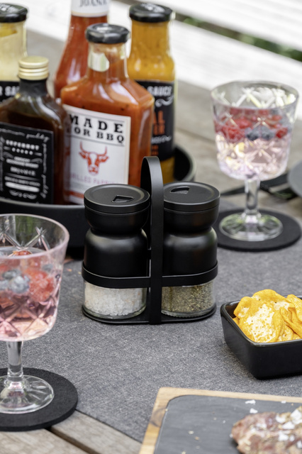 Recipiente de sare și piper pe un suport metalic, Melli, WENKO