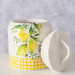 Recipient de bucătărie din ceramică cu model de lămâie, LEMONY