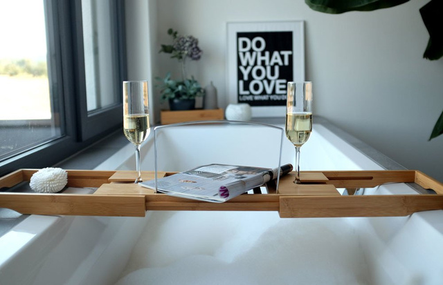 Raft de baie pentru cadă, 100% bambus, ZELLER