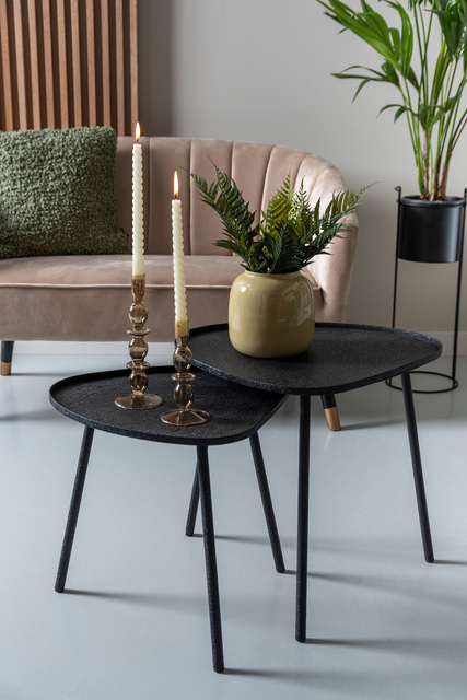 Masă de cafea metalică BOAZ, înălțime 43 cm