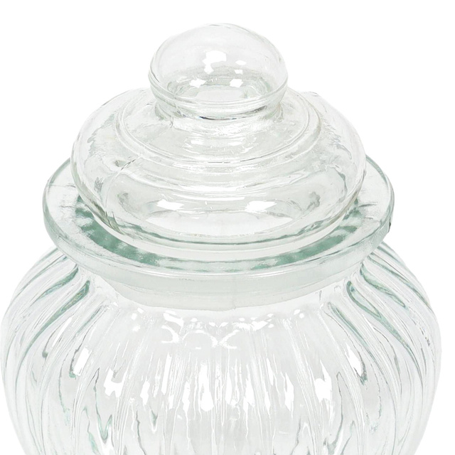 Borcan cu nervuri cu capac