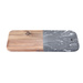 Tava de servire, marmura si lemn, 38 x 18 cm