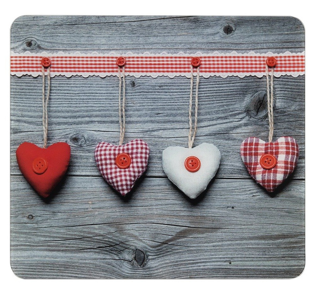 Placă de protecție din sticlă HEARTS pentru plita - mare, 50 x 56 cm, WENKO