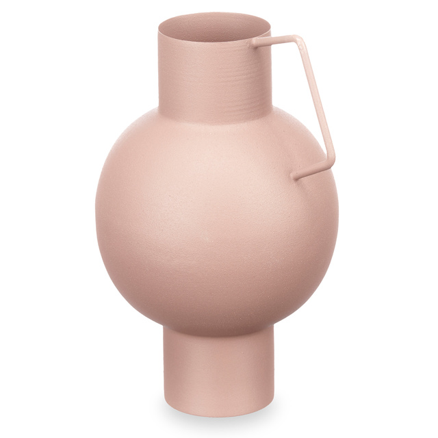 Vaza metalica, culoare pastel, inaltime 23 cm