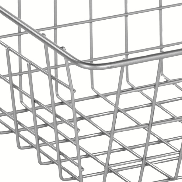 Coș metalic pentru fructe, gri, 24 x 18 x 10 cm