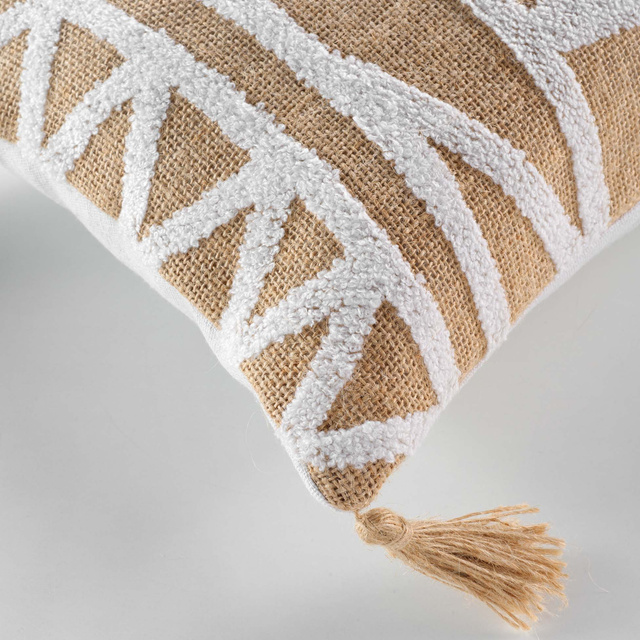 Perna decorativa din iuta si polibumbac ASMARA, 30 x 50 cm