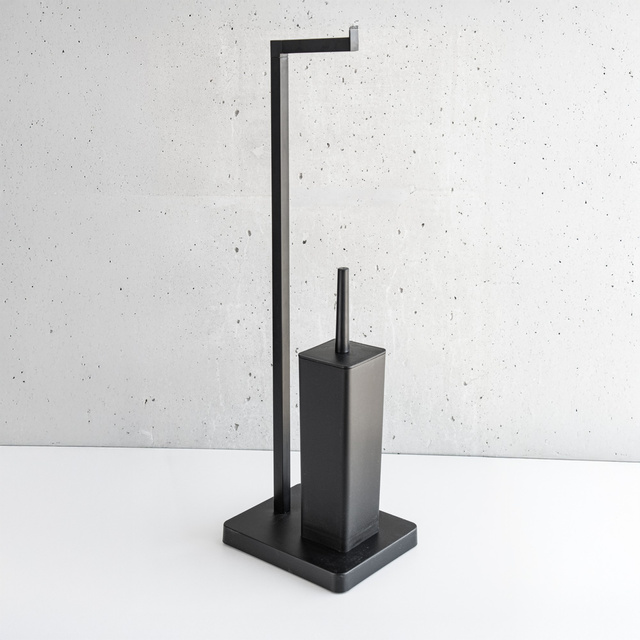 Suport pentru hârtie igienică cu perie de toaletă BALVO