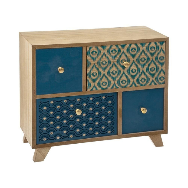 Mini comodă PEACOCK, 4 sertare, 30x13x26 cm