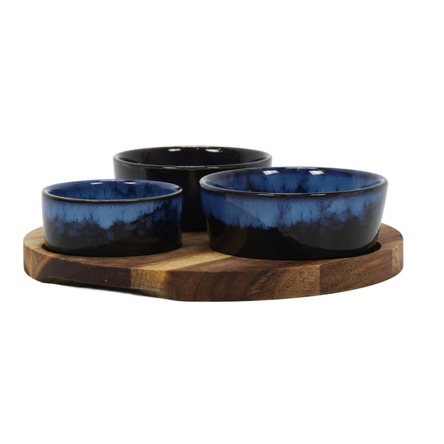 Tava de gustare cu boluri din gresie, Ø 20 cm