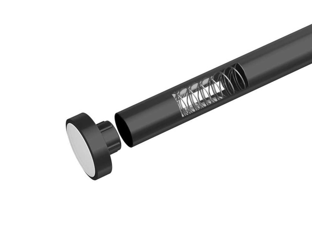 Bara de dus telescopica LUZ , Ø 2,8 cm, 110-185 cm, negru, WENKO