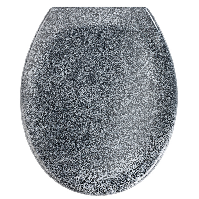Capacul de toaletă OTTANA GRANIT - Duroplast, cu cădere lentă, WENKO, gri închis