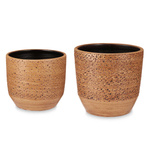 Ghivece de flori din ceramica DOTS&LINES, 2 buc: Ø 20 cm și Ø 25 cm