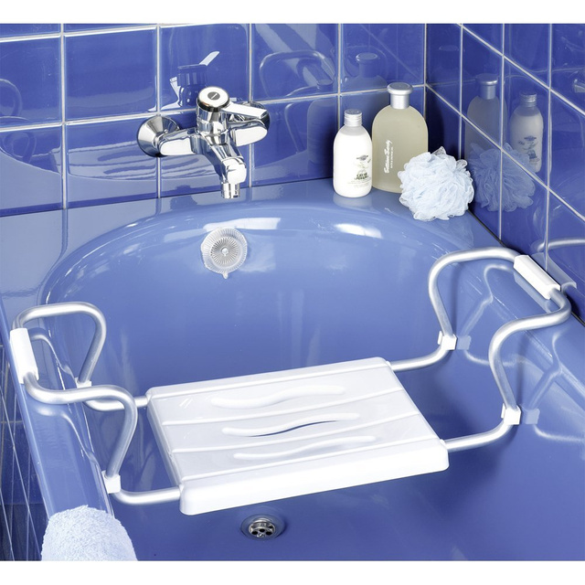 Bancă pentru cadă (de baie) SECURA, șezut reglabil, WENKO, albă