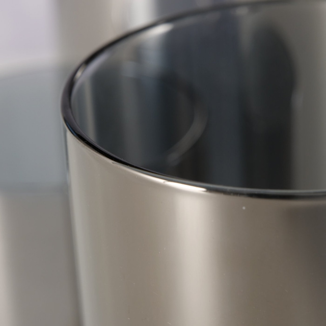 Set 4 sfeșnice, metal, argintiu