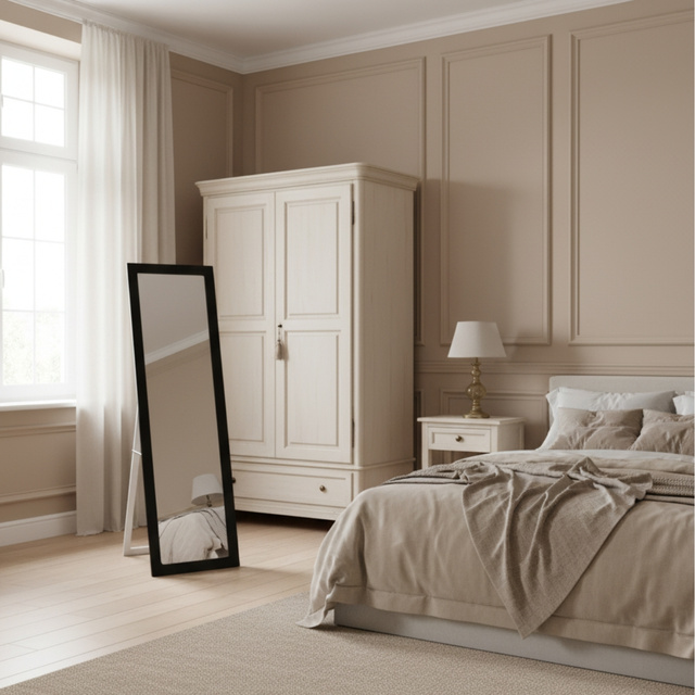 Oglindă de podea HAVLYS, 127 x 37 cm, negru