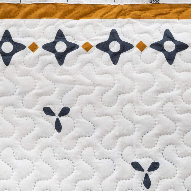 Cuvertură de pat cu două fețe cu motiv etnic, 240 x 220 cm