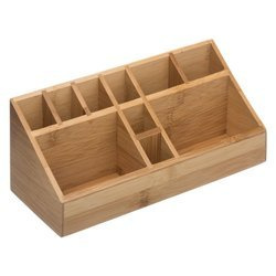 Organizator din bambus pentru ustensile, cosmetice, multifunctional, 100% bambus