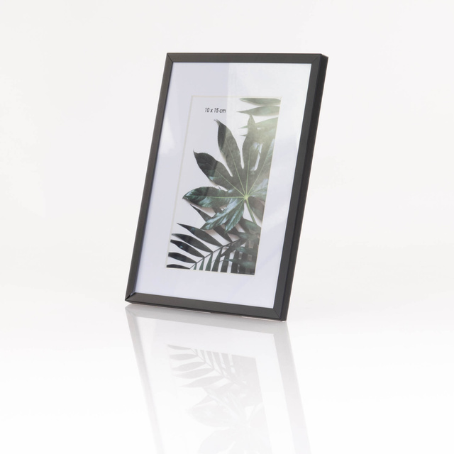 Ramă metalică pentru fotografie, passe-partout, 20,8 x 15,5 x 1 cm