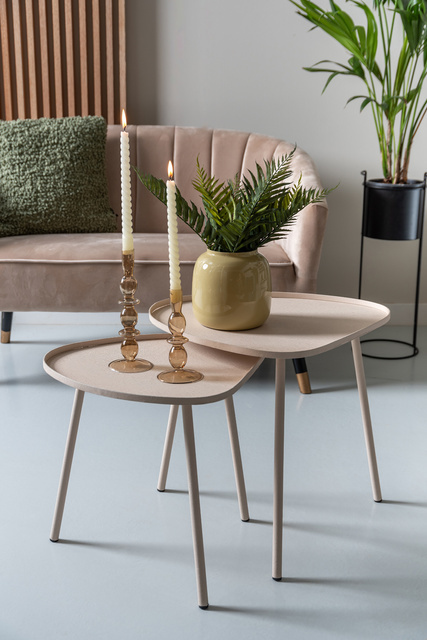 Masă de cafea metalică BOAZ, înălțime 43 cm