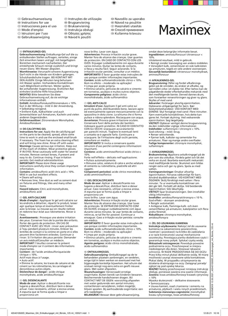 Gel pentru îndepărtarea depunerilor de calcar în baie, bucătărie