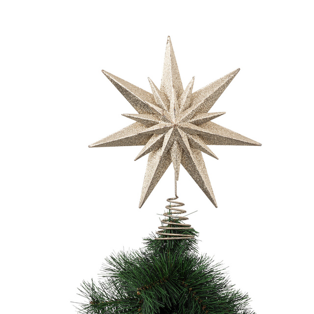 Stea dubla pentru varful bradului de Craciun, Ø 25 cm