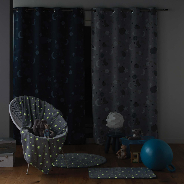 Draperie cu inele MOONLIGHT, 140 x 260 cm