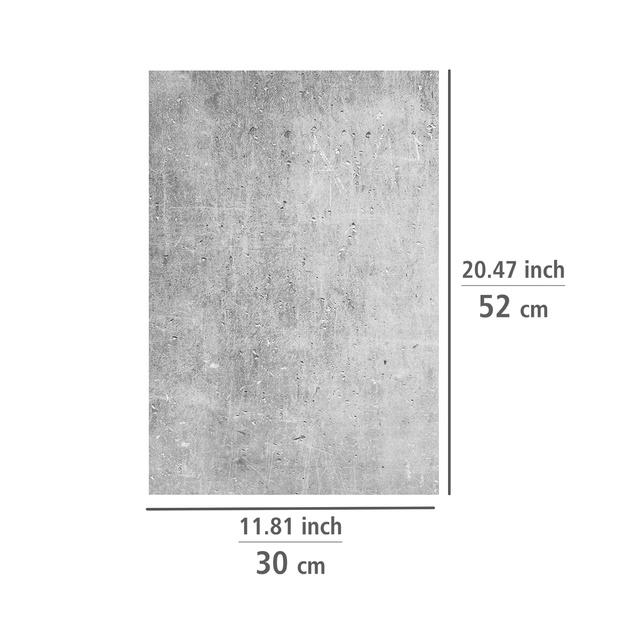 Set 2 placi protectoare pentru aragaz Concrete, Sticla, 52x30 cm, ALLSTAR