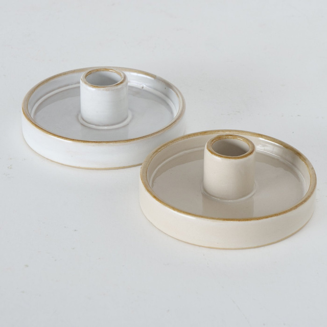 Sfeșnic rotund din porțelan MARIMA, 4 cm