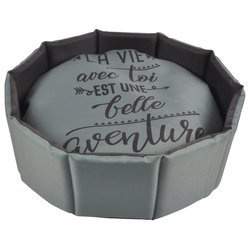 Pat pentru caini si pisici cu perna detasabila AVENTURE, Ø 48 cm