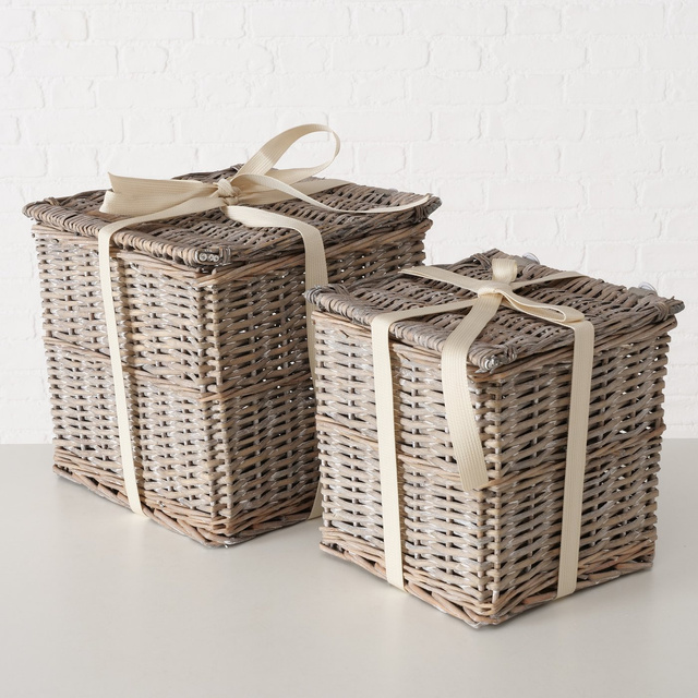 Set 2 coșuri din răchită Tango