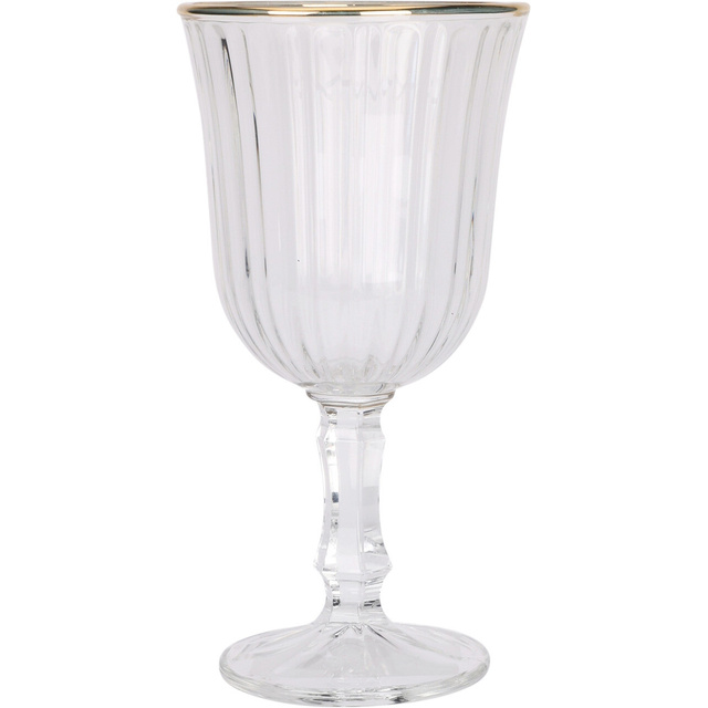 Pahar cu vin cu margine aurie, 240 ml