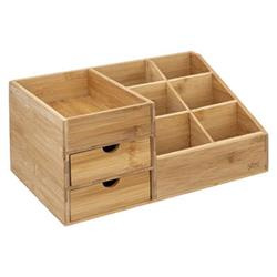 Organizator din bambus pentru cosmetice, 3 sertare