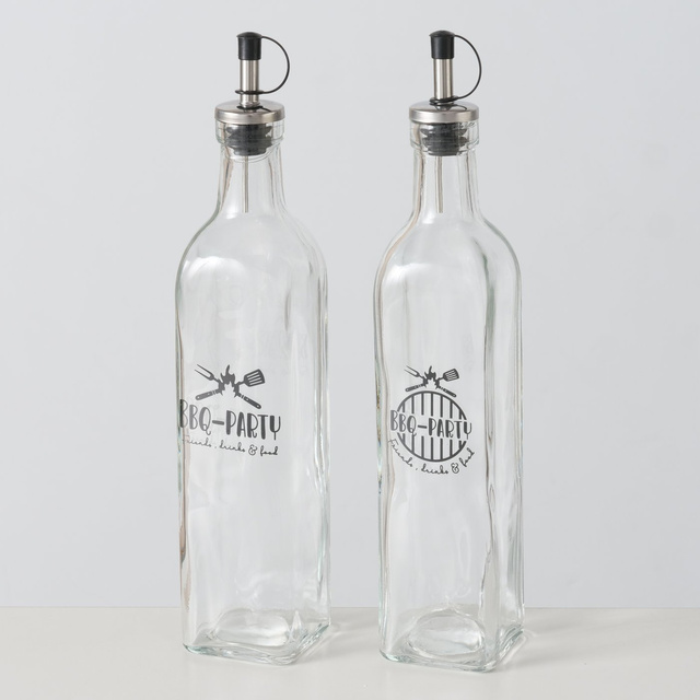 Sticle pentru dressing cu dozator BBQ, 500 ml, set 2 buc.