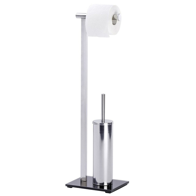 Perie WC cu suport hartie igienica LAVA , 2 în 1, WENKO