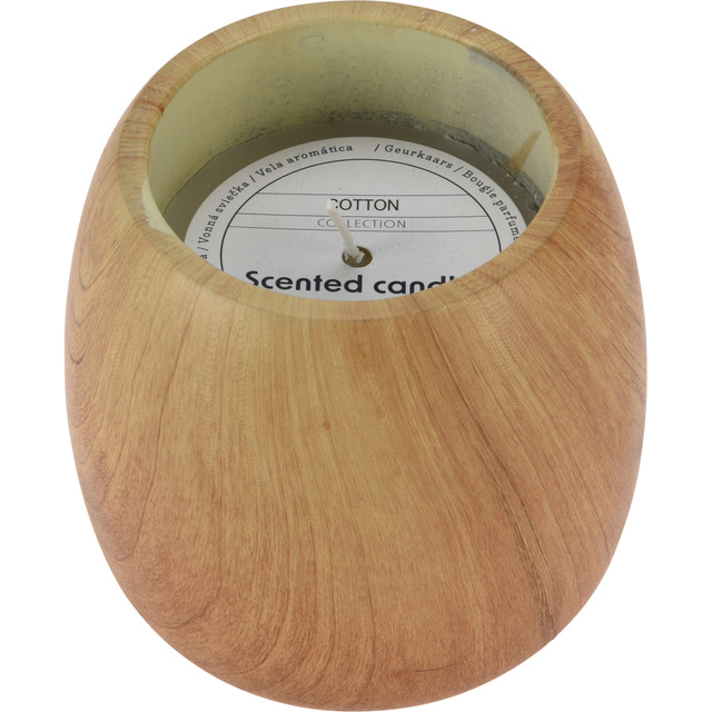 Lumânare parfumată cu suport din ciment, miros de bumbac, Ø 11,8 cm