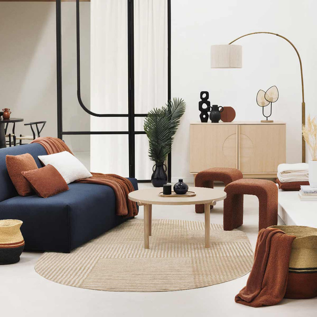 Lampă decorativă OLME, împletitură de rattan, înălțime 44 cm