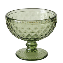 Pahar pentru inghetata din sticla, verde, 250 ml