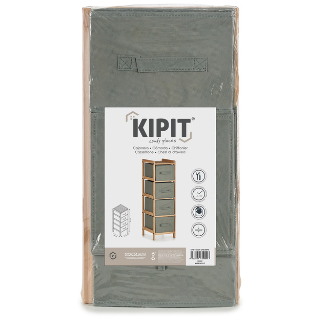 Comodă cu 4 sertare din material textil