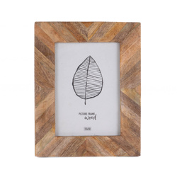 Ramă foto din lemn de mango PATCHWORK, 19 x 24 cm
