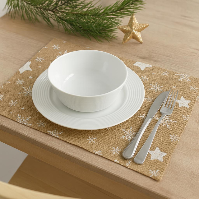 Individual de iuta cu stele, 45 x 30 cm