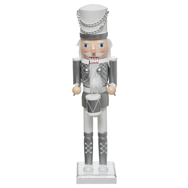 Spargător de nuci din lemn, argintiu, înălțime 38 cm