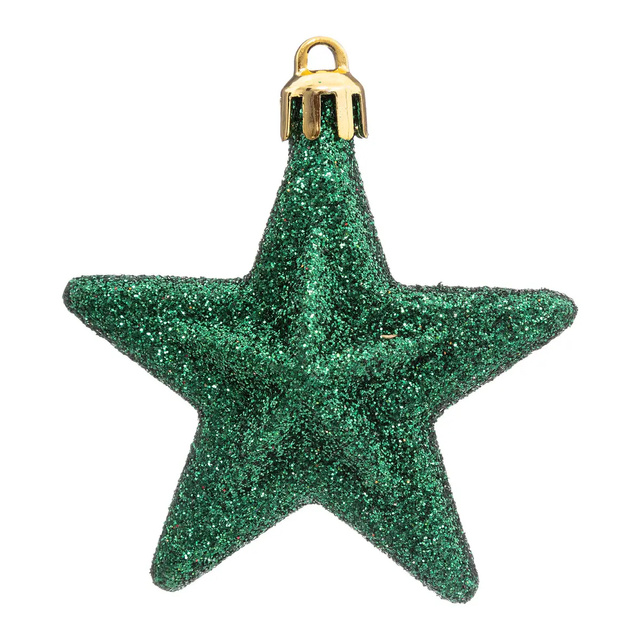 Decoratiuni de Craciun, stele din plastic, 6 buc.