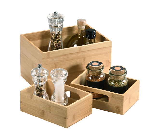 Set trei organizatoare, bambus, Kesper