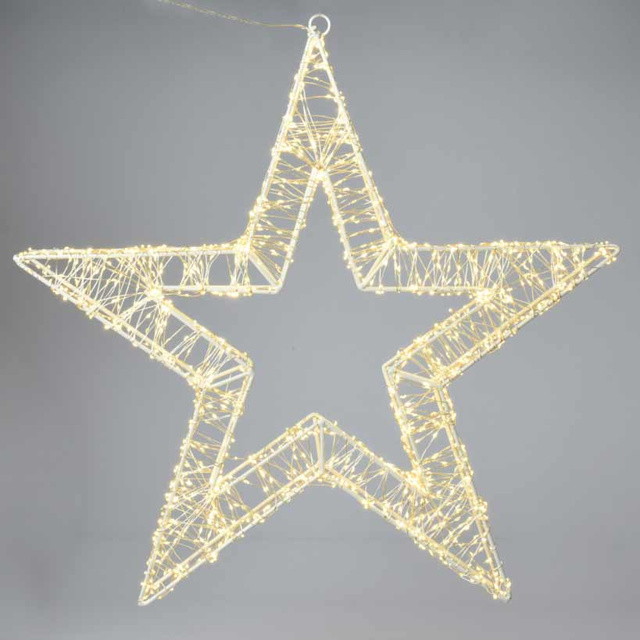 Stea din sârmă, decorațiune cu LED de 50 cm