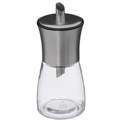 Zahărnita cu dozator din oțel inoxidabil, sticlă, Ø 6,5 cm