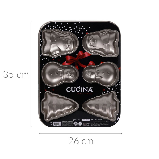 Tava de copt de Craciun, non-stick, 35 x 26 cm