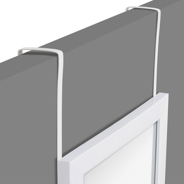 Oglinda cu cadru din aluminiu, 110x36 cm, Alb